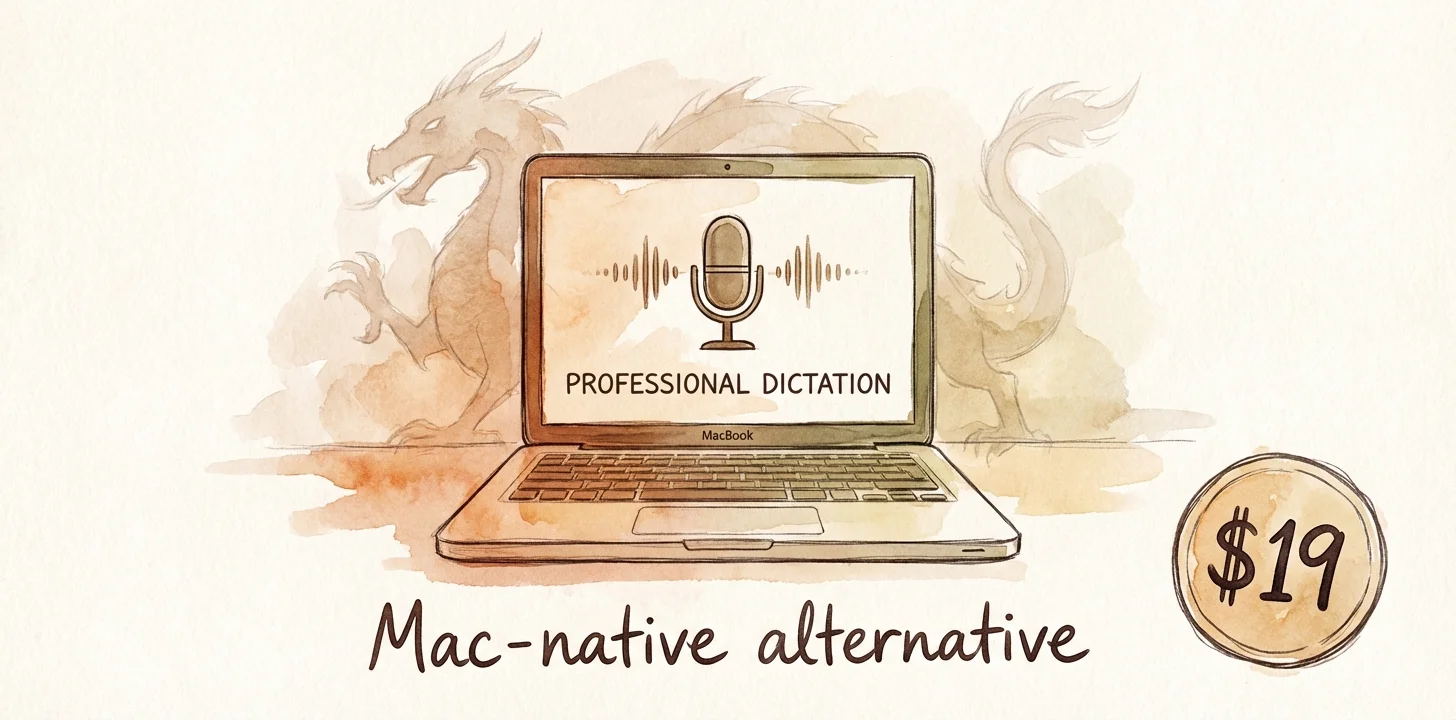 Dragon dictation alternative for Mac users showing Speakmac