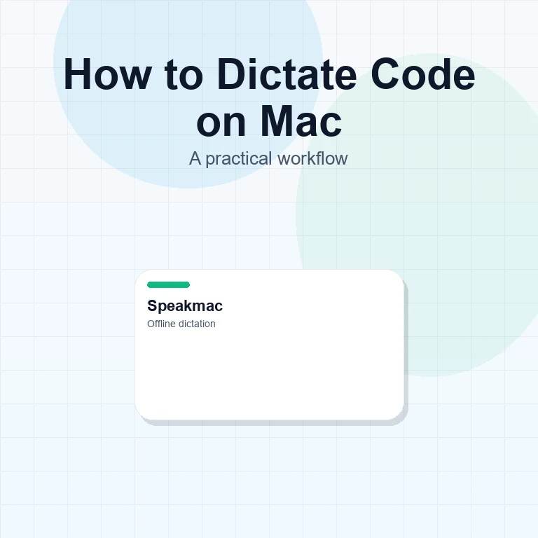 Dictate code on Mac tile
