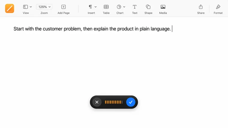 Apple Pages voice dictation on Mac tile