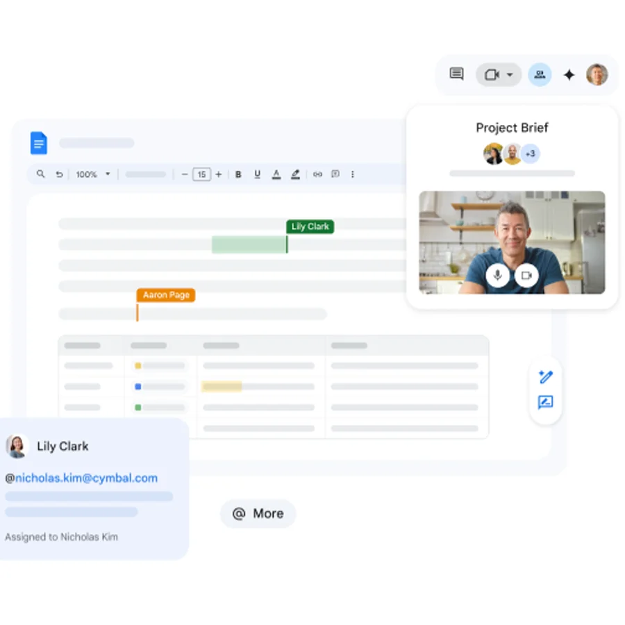 Google Docs collaboration view on Mac