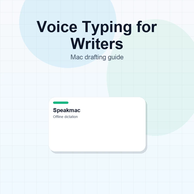 Voice dictation for writer's block on Mac tile